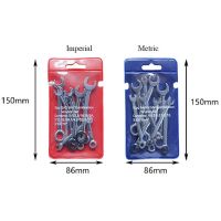 10 Pcs Mini Wrench Set Open End and Box End Standard Combination Wrench Spanner for Assembling Furniture Small Equipment