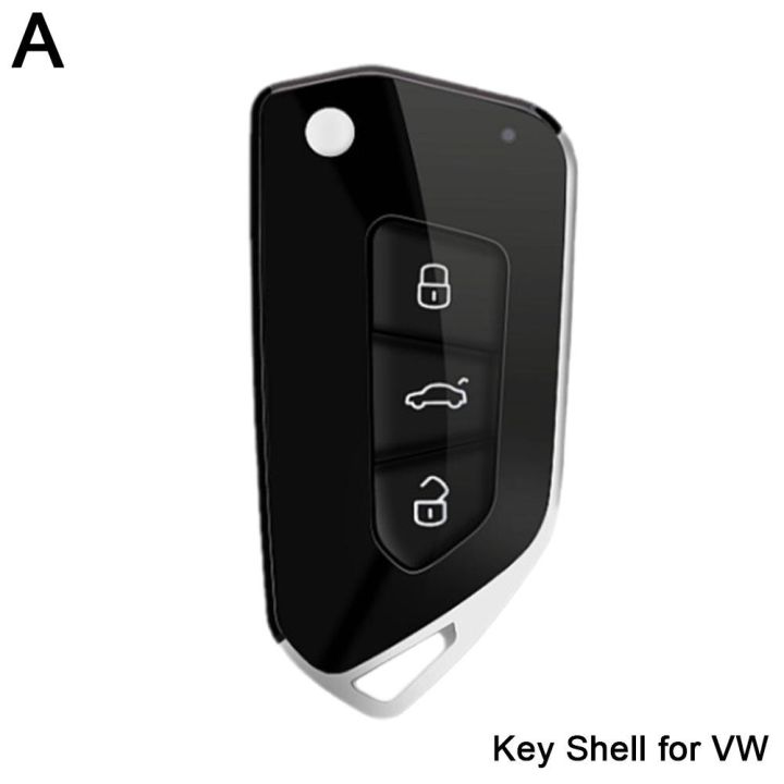 แคดดี้เคส-vw-แบบพับกุญแจแบบพับเปลือก3รีโมทกุญแจรถยนต์สำหรับด้วงกอล์ฟ-jetta-h1g1ทิกวนตูแรน