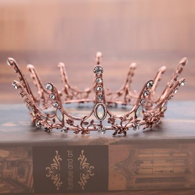 Vintage Bridal Crown Baroque Rhinestone Crystal Big Crown Wedding Hair Accessories Queen Tiara Prom Party Accessories Gift