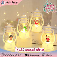 โคมไฟ LED รูปซานตาคลอส คริสต์มาส สําหรับตกแต่งบ้าน สโนว์แมน และม้า แบบพกพา ขนาดเล็ก สําหรับตกแต่งคริสต์มาส ไฟคริสต์มาส