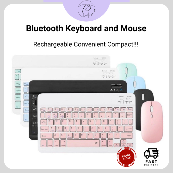 [Ready Stock] Wireless 10 Inches Bluetooth Keyboard Bluetooth Mouse