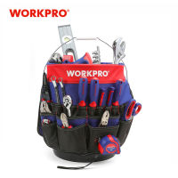 WORKPRO 5แกลลอนถังเครื่องมือออแกไนเซอร์ถังบอสกระเป๋าเครื่องมือที่มี51กระเป๋าเหมาะกับ3.5-5แกลลอนถัง (ไม่รวมเครื่องมือ)