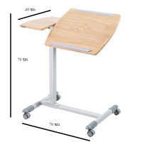 FURRADEC โต๊ะวางโน้ตบุ๊ค สีบีช เฟอร์ราเดค 5T-6 ขนาด 70 x 40 x 70-88 ซม./ตัว ผลิตจากไม้ MDF คุณภาพดี ผิวละเอียด เรียบเนียน สม่ำเสมอ ตลอดทั้งแผ่น ท็อปโต๊ะ หนา 15 มม. ติดขอบกั้นกันตก