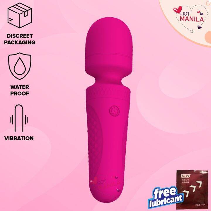 Hot Manila Mini Wand Vibrator Massager Body Safe Silicone Vibration Sex