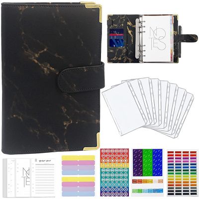 Budget Binder Money Saving Wallet for Cash Stuffing Money Organiser Binder Budget Book Planner Binder with LabelSticker