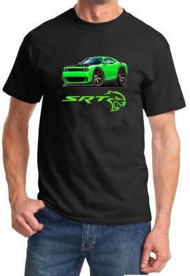 Challenger Srt Hellcat Classic Green Muscle Car Design Tshirt New