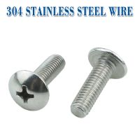 304 stainless steel screw M6 Truss screw Crosss recessed mushroom screws 304 phillips screws Mushroom Head Large Machine Screws Nails Screws  Fastener