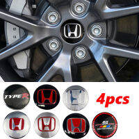 4ชิ้น/เซ็ต56มม. ดุมล้อรถป้ายฝาครอบสติกเกอร์สำหรับ Honda Mugen Type R Accord ซิตี้ซีวิค Odyssey HRV CRV Jazz Crosstour Elysion CRZ เหมาะสำหรับการตกแต่งภายนอกสติ๊กเกอร์สัญลักษณ์ยางรถ