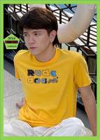 Rudedog เสื้อคอกลม ชาย หญิง รุ่น Outline  สีเหลือง