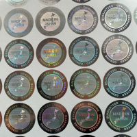 2000 pcs Made in Japan hologram stickers in silver security labels 20mm