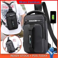 【Ready Stock】 ▬❐▽ C23 CS MENBAG Mens Nylon Chest Bag Multi-Functional Casual Shoulder Bag Backpack