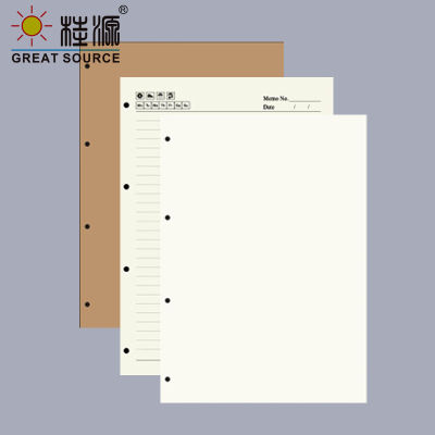 A4 Loose Leaf Folder Filling Paper4 Ring Binder Refill Paper Kraft Dotted Lined Notebook Paper(1PC)