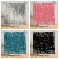 Grunge Style Shower Curtain Room Decor Waterproof Polyester Old Art Shower Curtains Bathtub Curtain Bathroom Textured With Hooks