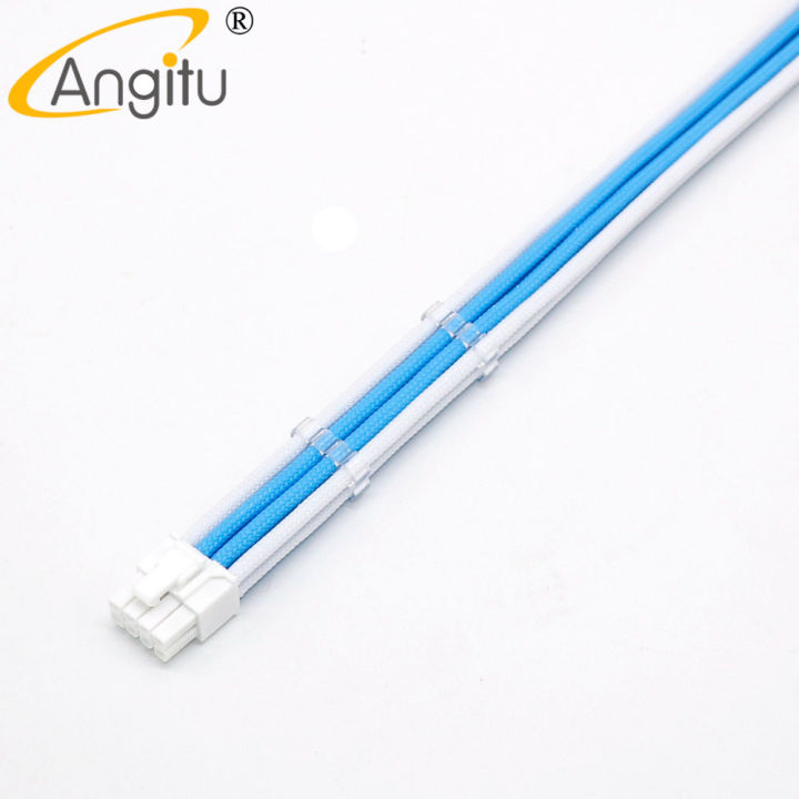 angitu-20-30cm-premium-bridged-8pin-to-6-2pin-gpu-pcie-extension-power-cable-11-colors-to-choose-ul-1007-18awg-with-combs-wires-leads-adapters