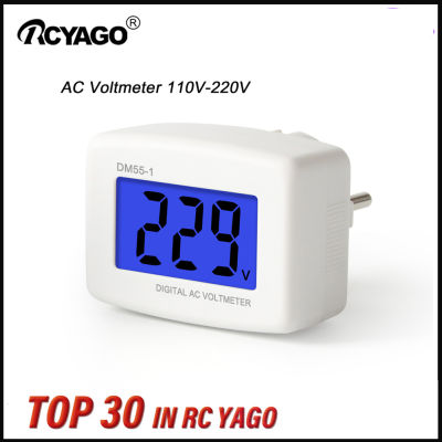 RCYAGO โวลต์มิเตอร์ LCD ดิจิตอลขนาดเล็ก,110V-220V โวลต์มิเตอร์โวลต์มิเตอร์เครื่องตรวจจับแรงดันไฟฟ้า LCD สำหรับเครื่องใช้ในบ้าน