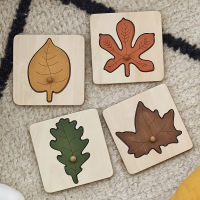 ◾ จิ๊กซอว์ไม้สำหรับเด็กวัยหัดเดิน,Leaf Puzzle Montessori Toy,Preschool Early Educational Learning Puzzle