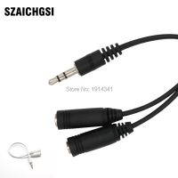 wholesale 1000pcs/lot black white Audio Conversion Cable 3.5mm Male To Female Headphone Jack Splitter Audio Adapter Cable Headphones Accessories