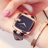 Guou Top Brand Womens Watches 2019 Square Fashion Zegarek Damski Luxury Ladies Bracelet For Women Leather Strap Clock Saati