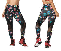 Zumba Sport High Waisted Mesh Panel Leggings (กางเกงเลคกิ้งออกกำลังกายซุมบ้าและโยคะ)