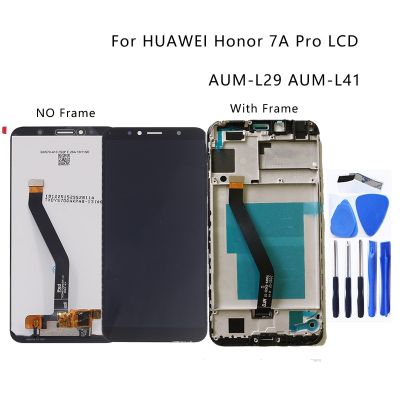 5.7 "สำหรับ Huawei Honor 7a Pro Aum-l29 Aum-L41จอแสดงผล Lcd แบบสัมผัสหน้าจอแผงหน้าจอทัชสกรีนอุปกรณ์เสริมพร้อมชิ้นส่วนซ่อมกรอบ