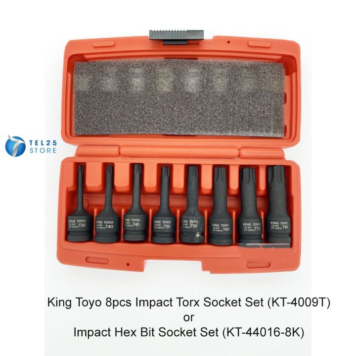 Unit King Toyo Pcs Impact Torx Socket Set Kt T Impact Hex Bit Socket Set Kt