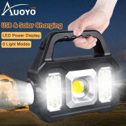 Auoyo Đèn Năng Lượng Mặt Trời Ngoài Trời Đèn Led Làm Việc Đèn Cắm Trại Di
