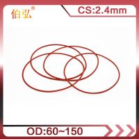 1 Buah/Banyak Silikon Merah O-Cincin Silikon/VMQ 2.4Mm Ketebalan dari 60/75/150Mm karet O Ring Seal Gasket Cincin Mesin Cuci