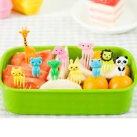 Food Fruit Fork Picks for Kids Cute Animals Bento Box Decor Forks Cake Dessert Little Fork Mini Cartoon Toothpick Set