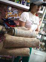 ผ้ากระสอบ เนื้อหยาบ ตาถี่ สีน้ำตาลธรรมชาติ (มีหลายขนาดให้เลือก)Jute Fabric