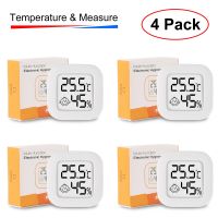 4Pcs Digital Hygrometer Indoor Mini Temperature LCD Electronic Monitor Hygrometer Outdoor Room Baby