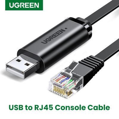 ஐ Ugreen USB to RJ45 Console Cable RS232 Serial Adapter for Cisco Router 1.5m USB RJ 45 8P8C Converter USB Console Cable