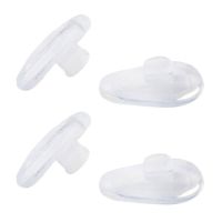 Soft Elliptical Silicon Nose Pad for Glasses (Transparent, 10 Pairs)