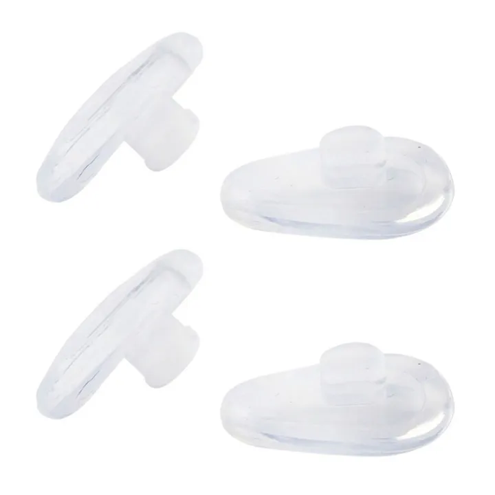 Soft Elliptical Silicon Nose Pad for Glasses (Transparent, 10 Pairs