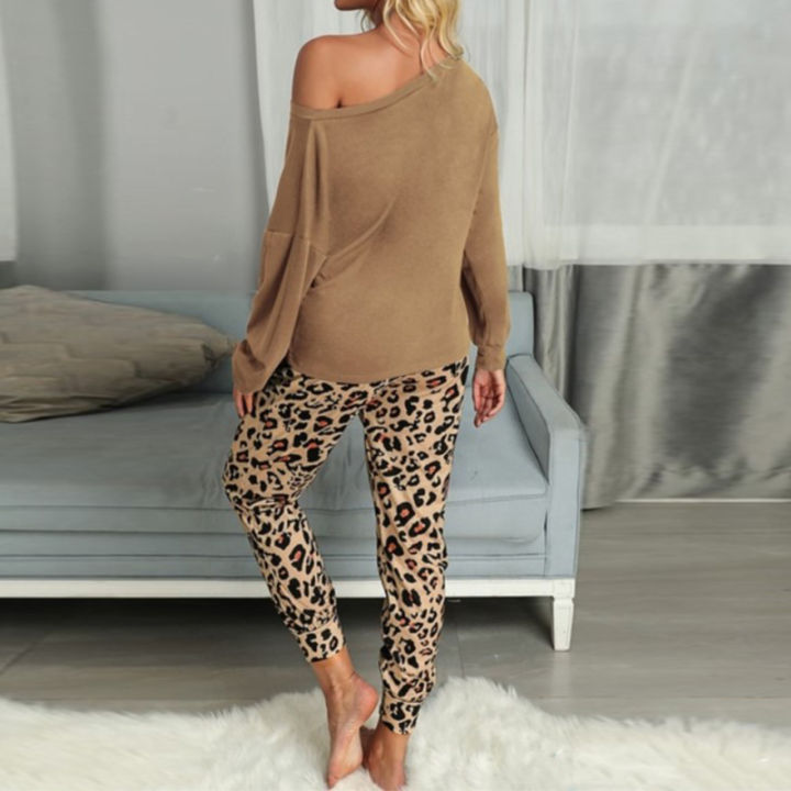 leopard-womens-home-suit-soft-two-pieces-homewear-casual-female-set-long-sleeve-sweatshirt-full-pants-autumn-ladies-pajamas