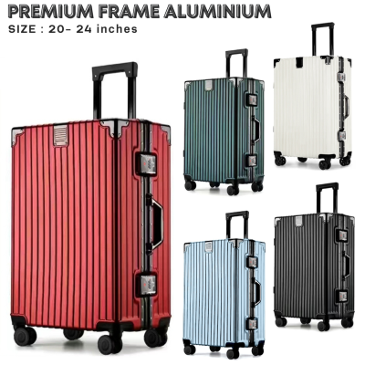 กระเป๋าเดินทางอะลูมิเนียม Premium Frame Aluminium (เฟรมสีดำ) กระเป๋าเดินทาง ระบบล็อคมาตราฐาน วัสดุPC💯  M200