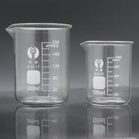 ❈▩◇ 5ml-200ml Lab Borosilicate Glass Beaker Heat-resist Scaled Measuring Cup Laboratory Equipment