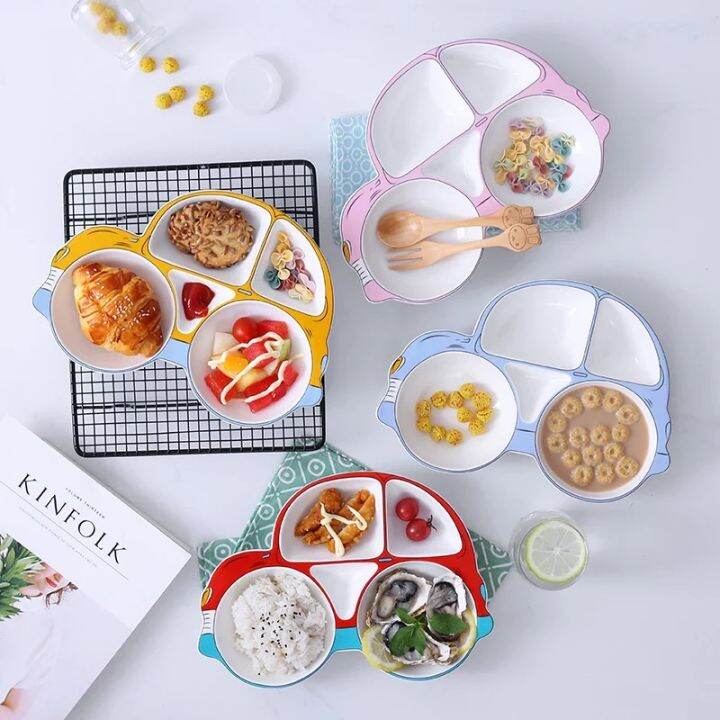 Ceramic Kids Car Plate With 5 Compartments Lazada