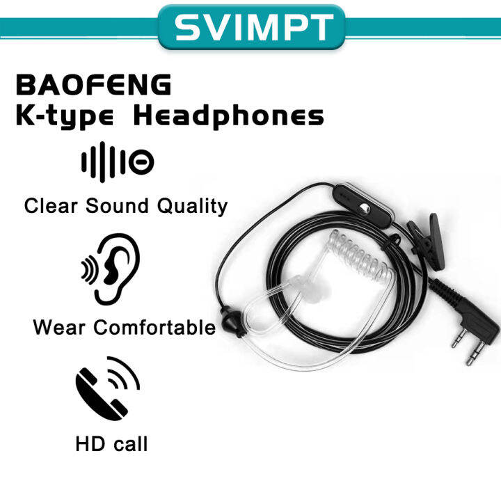 Baofeng New Version K Head Air Duct Walkie Talkie Headset Lazada