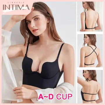 INTIMA Plus Size Bra for Women Underwire Bralette Bh Underwear Soft Thin  Cup Lingerie Seamless Push Up Brassiere Deep V