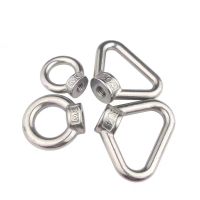 1PC SUS304 Stainless Steel Circle / Triangle Eye Nut Marine Lifting Eye Nut Ring Nuts Loop Hole For Cable Rope Lifting M8-M20