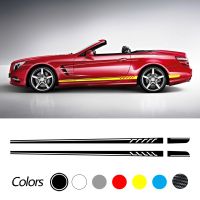 สติกเกอร์กระโปรงข้างประตูลายรถ2ชิ้นรูปลอกไวนิลสำหรับรถ Mercedes Benz SLK คลาส R171 R170 R172 SLK55 AMG SLK200 250อุปกรณ์เสริม