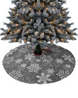 【YP】 Texture Gray Skirt Xmas Decorations for Supplies Round Skirts Base Cover