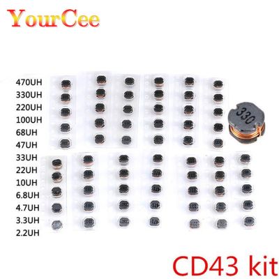 【Clearance sale】 65PCS 13ค่า CD43 SMD Power Inductor Assortment Kit 2.2UH-470UH ชิป InductorsCD43 Inductor ลวดแผลชิป