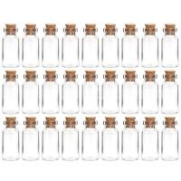 120pcs Mini Small Clear Wishing Bottle Glass Vial with Cork Stoppers Small Glass Bottles for Wedding favors Transparent Gifts