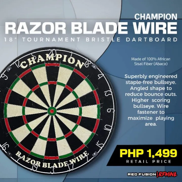 Champion 18 Tournament Bristle Dartboard Razor Blade Wire Lazada Ph