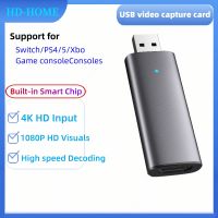 4K Video Capture Card HDMI To USB2.0 Video Collector Box for HD Game Live Computer Camera Live Stream Record Meeting Adapters Cables