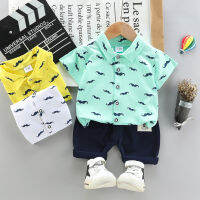 Beard pattern short sleeved Shorts Set two-piece childrens wear boys and girls clothing spring and autumn wholesale price mad