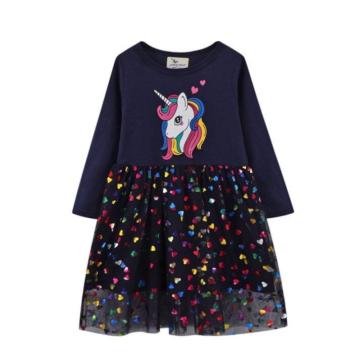 jeansame-dress-กระโดดเมตรเด็กขายร้อน39-s-girlsforspringkids-cottonanimals-embroiderydress