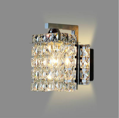 Classic Crystal Chandelier Wall Light Gold Crystalline Wall Sconce Lamp LED Foyer Living Room Bedside Glass Crystal Wall Lamp