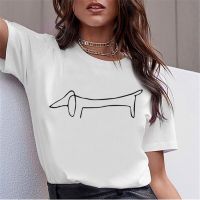 Pug Dachshund Sausage Dog T-shirt For Women Remera Pit Bull T-shirt For Women 100% cotton T-shirt